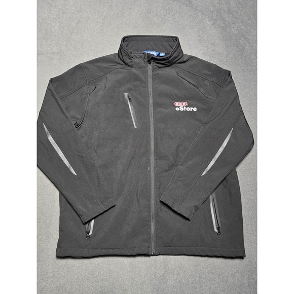 Threads Uniform Agency H-E-B eStore 2XL Black Softshell Jacket Full Zip - Picture 1 of 8